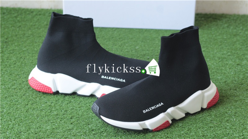 Balenciaga Speed Trainer Sock Black Red